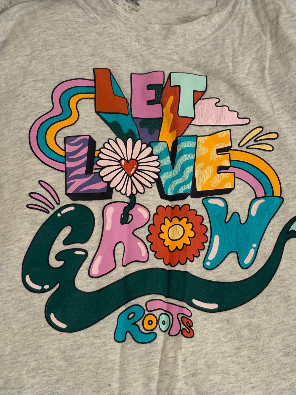 Roots Heather Gray 'Let Love Grow' Graphic Short Sleeve Tee